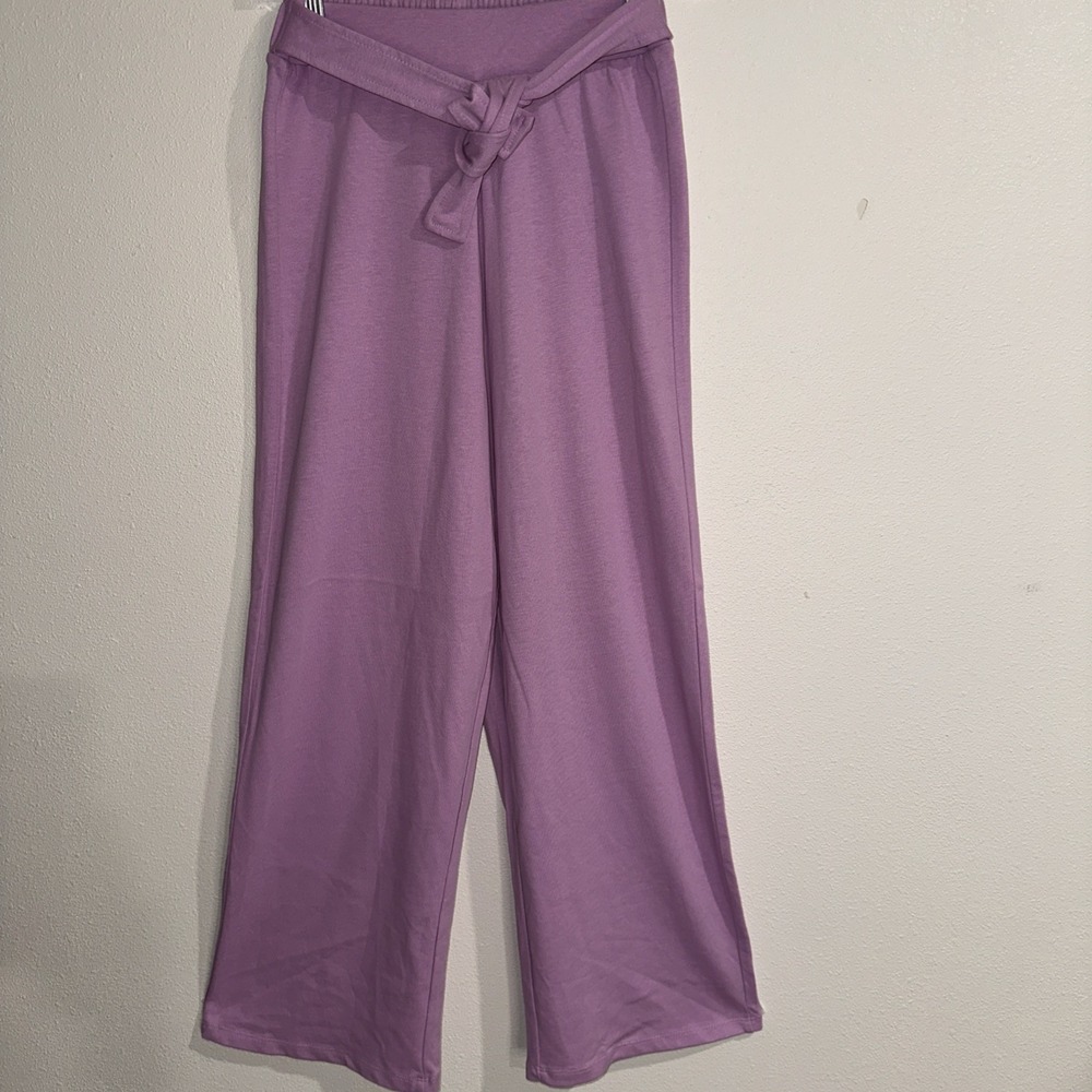 Zara Lilac Tailored‎ Straight Wide Leg  Size 11-12 Street Waist